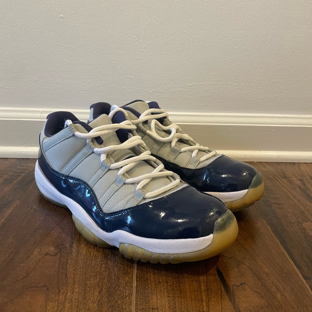 Jordan 11 Low Navy, Gray, & White (Georgetown)